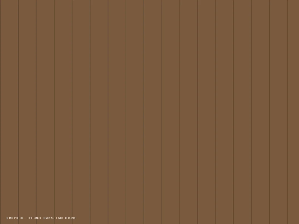 Chestnut boards, laid terrace
