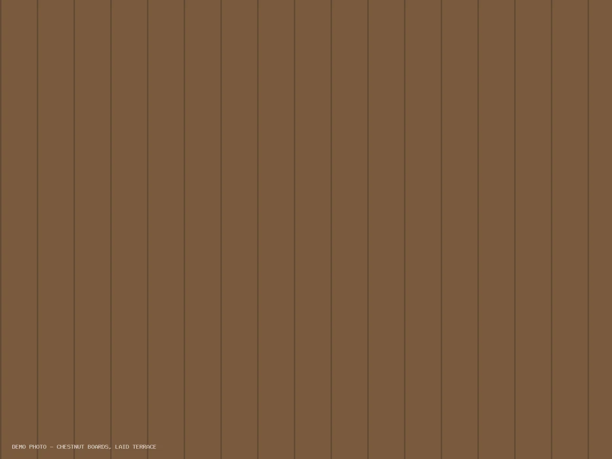 Chestnut boards, laid terrace